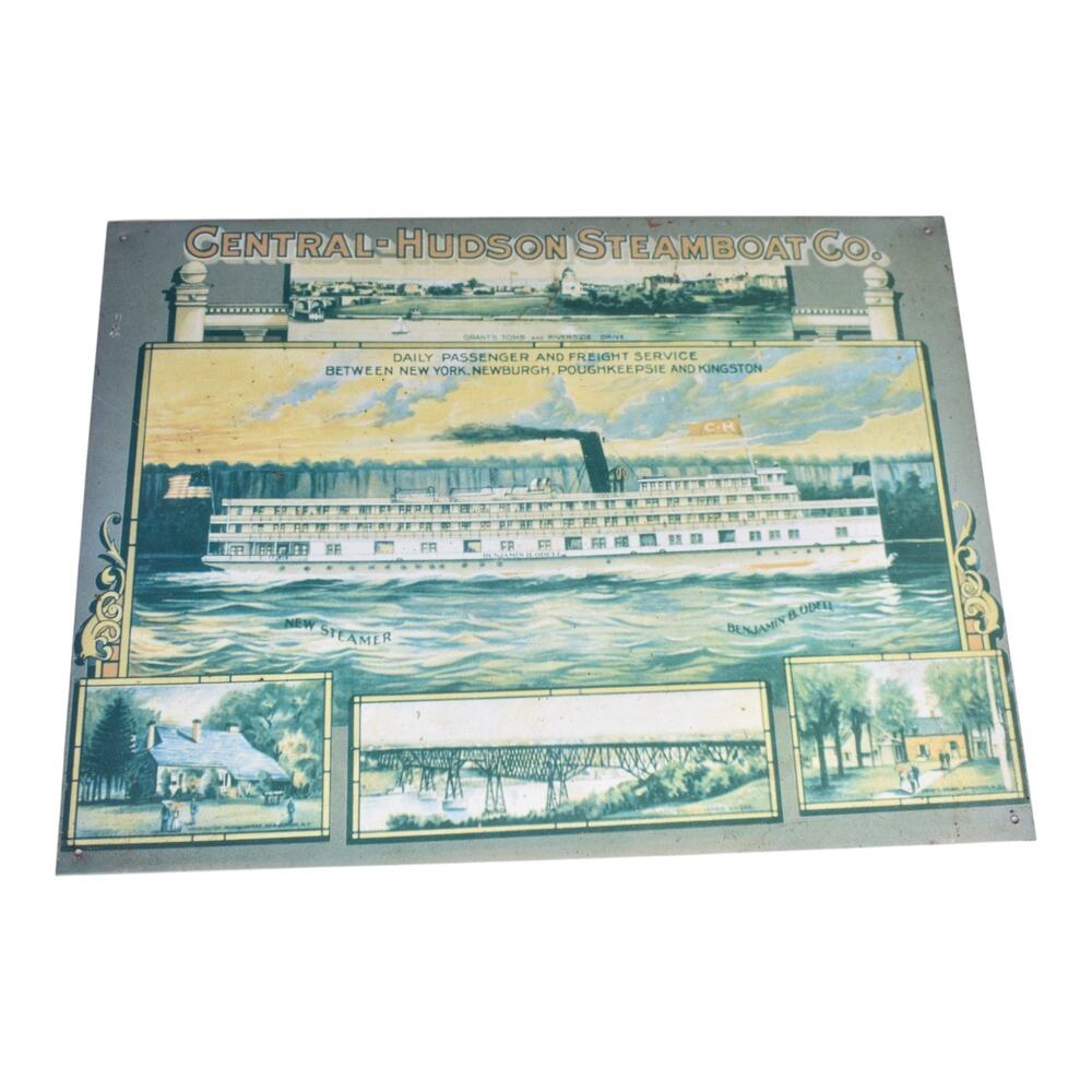 Central Hudson Steamboat Metal Sign - 16" x 12"